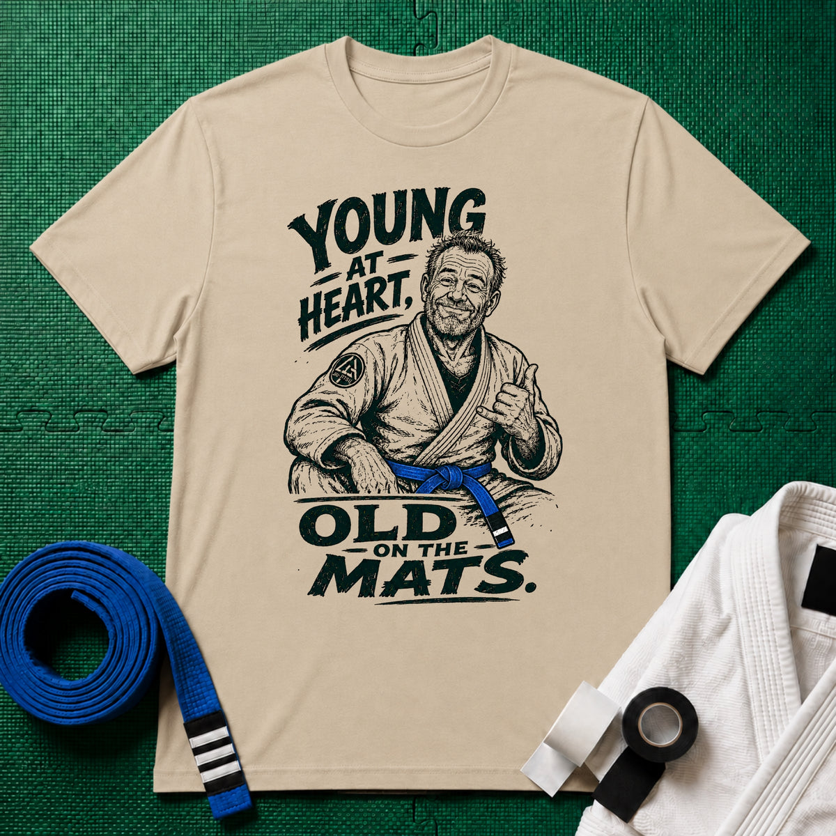 Young at Heart Blue Belt T-Shirt