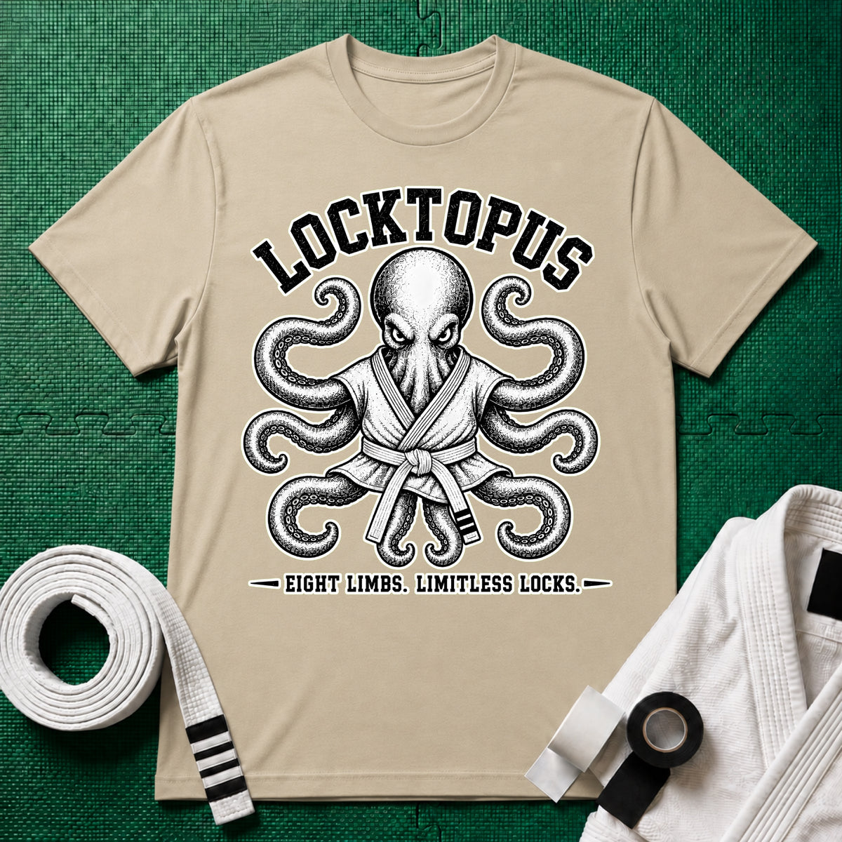 Locktopus White Belt T-Shirt