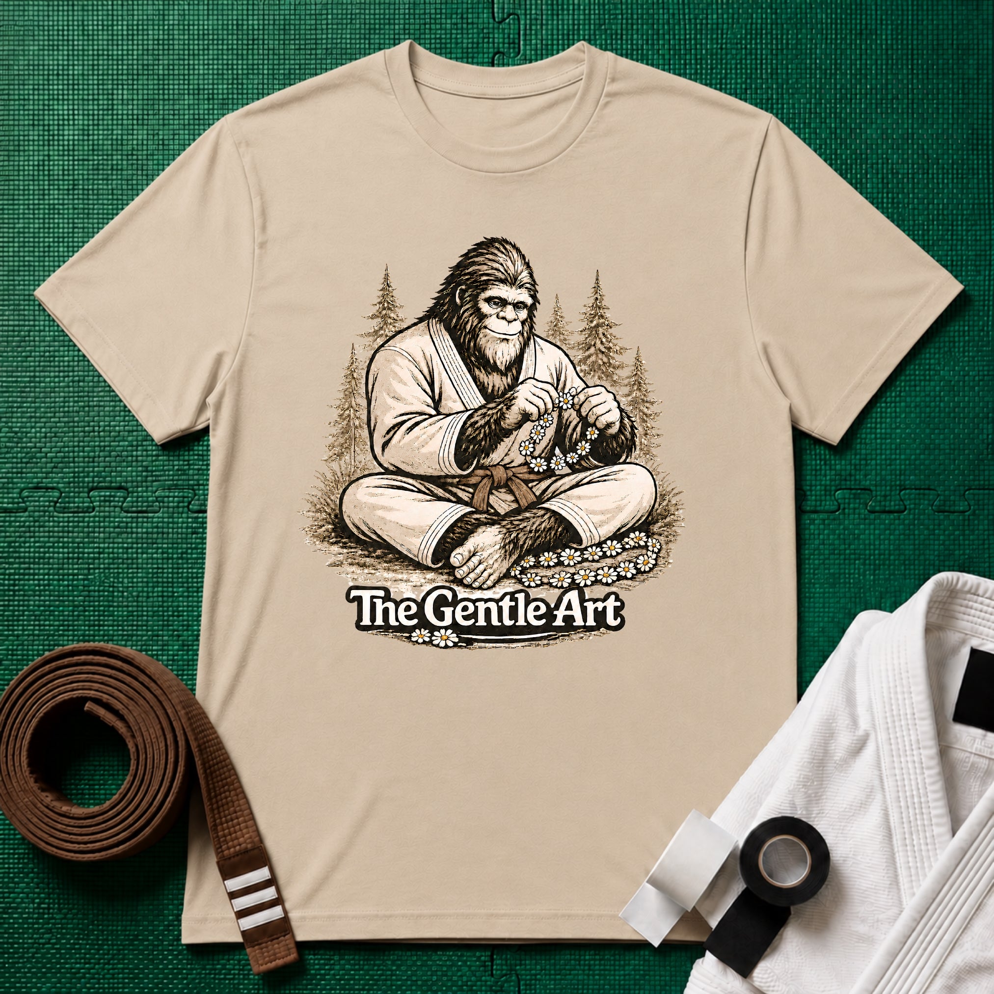 Bigfoot Daisy Brown Belt T-Shirt