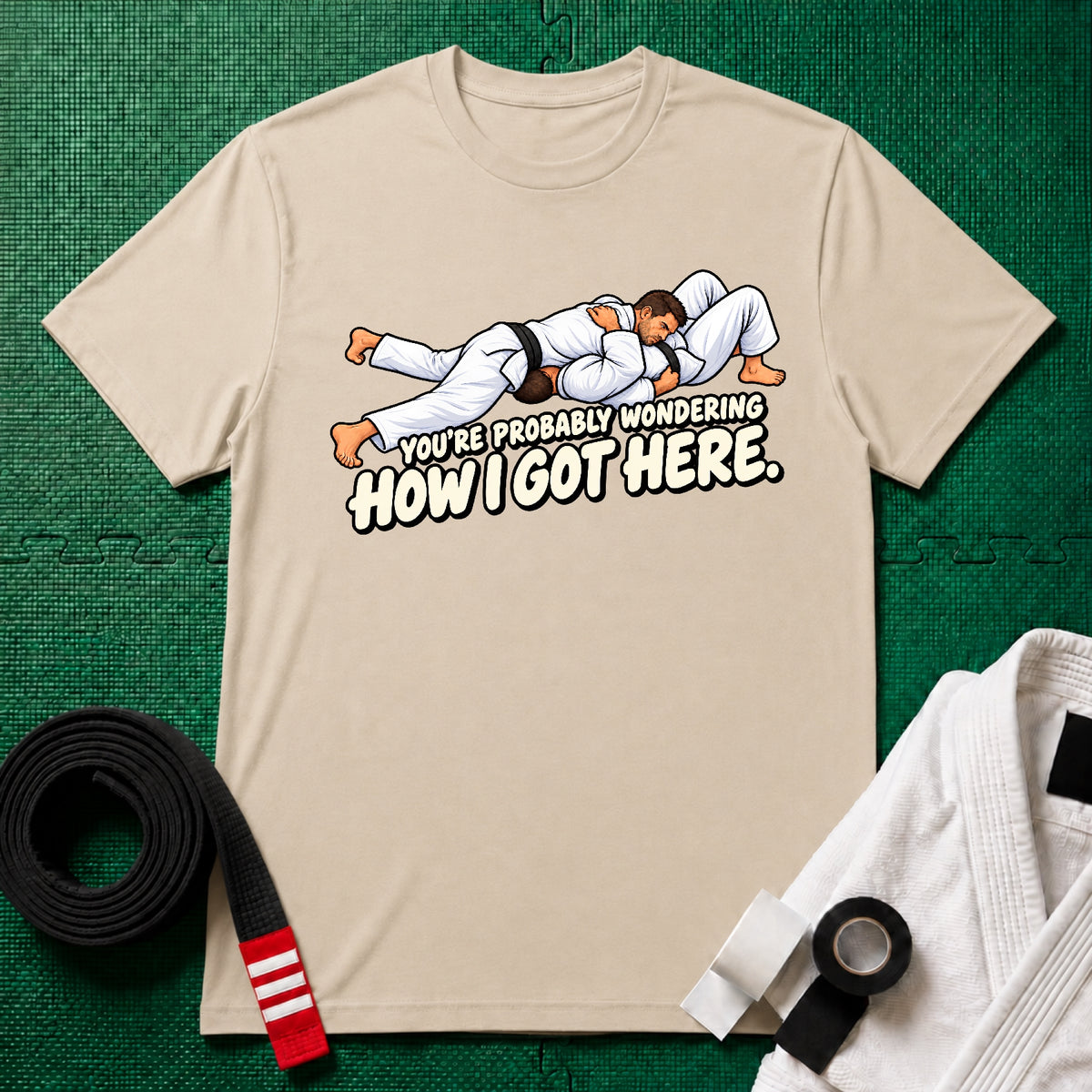 Got Here Black Belt T-Shirt