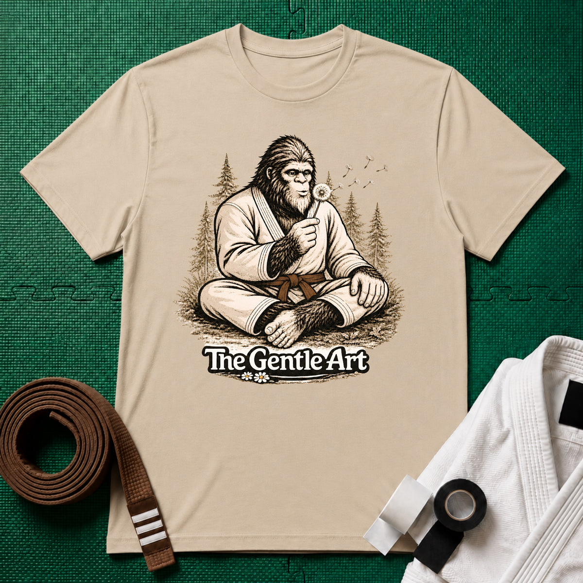 Bigfoot Dandelion Brown Belt T-Shirt