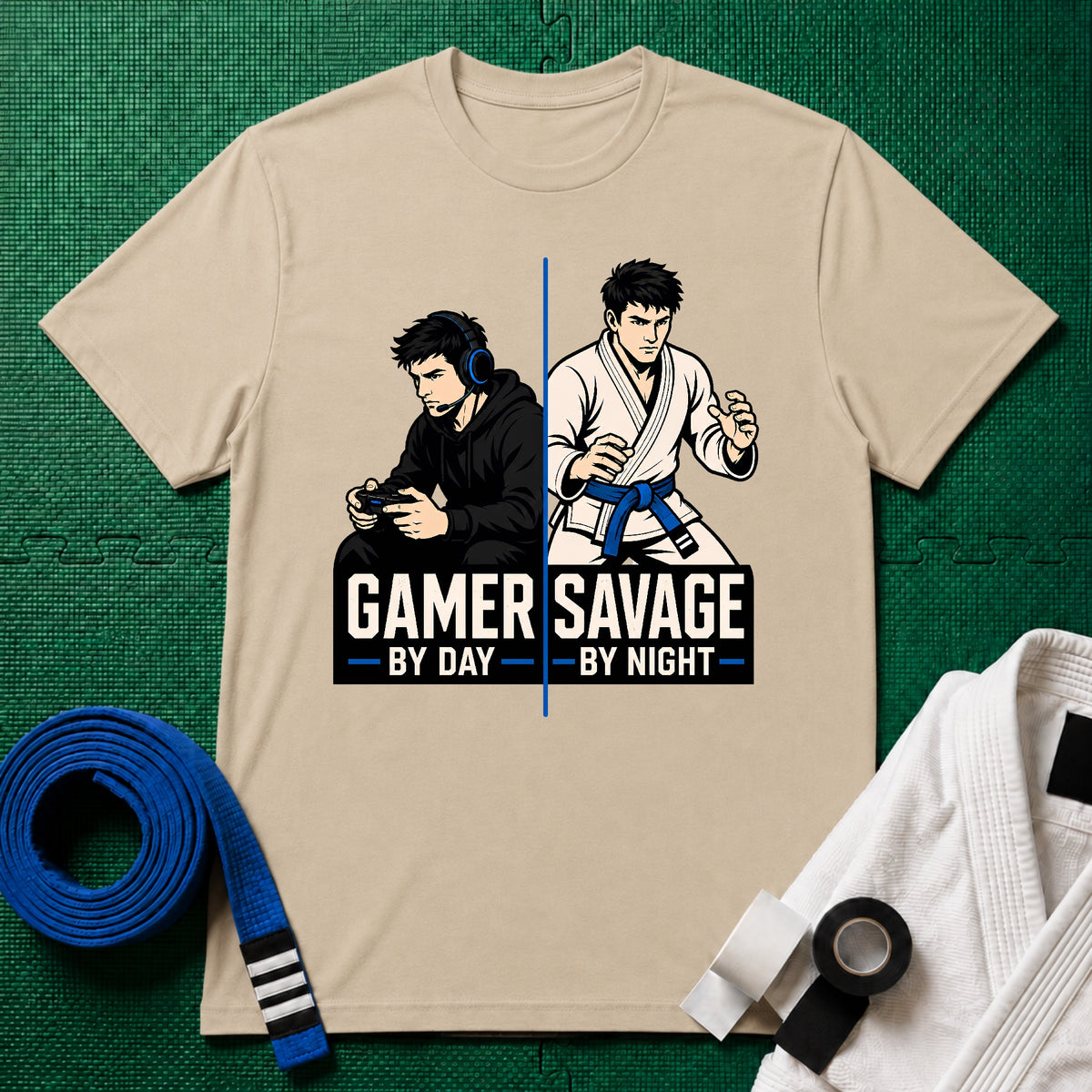 Gamer by Day Blue Belt T-Shirt