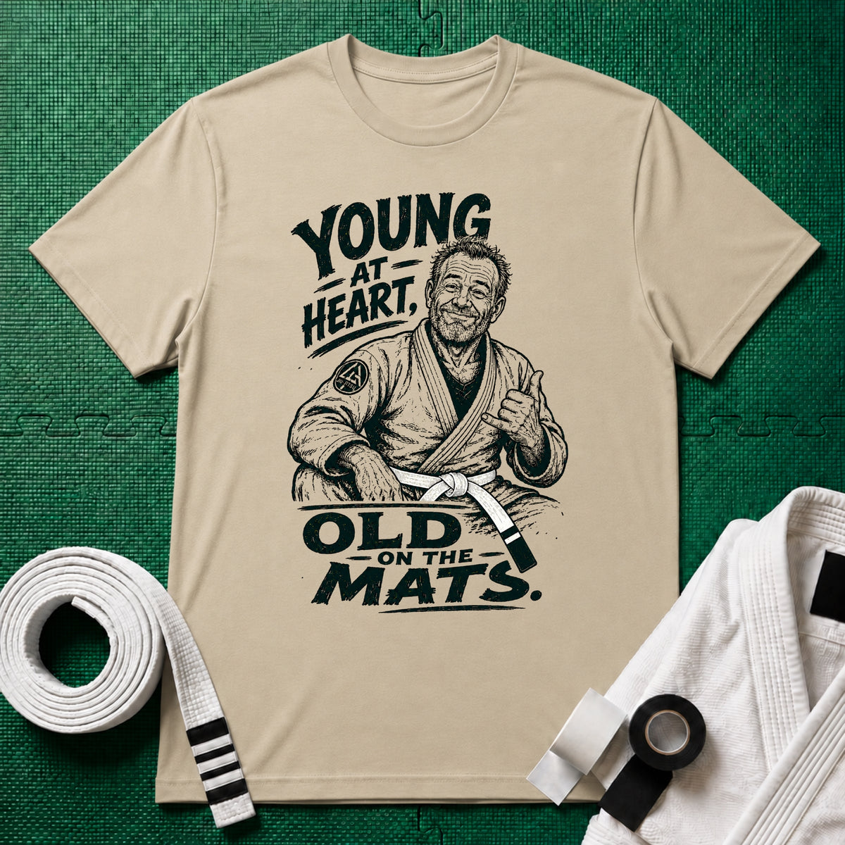 Young at Heart White Belt T-Shirt
