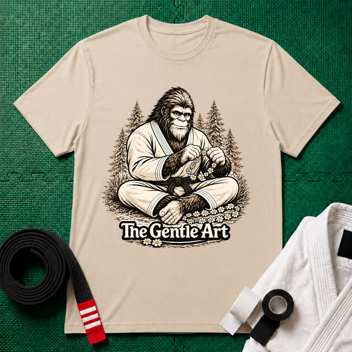 Bigfoot Daisy Black Belt T-Shirt
