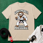 Low Energy Sloth Black Belt T-Shirt