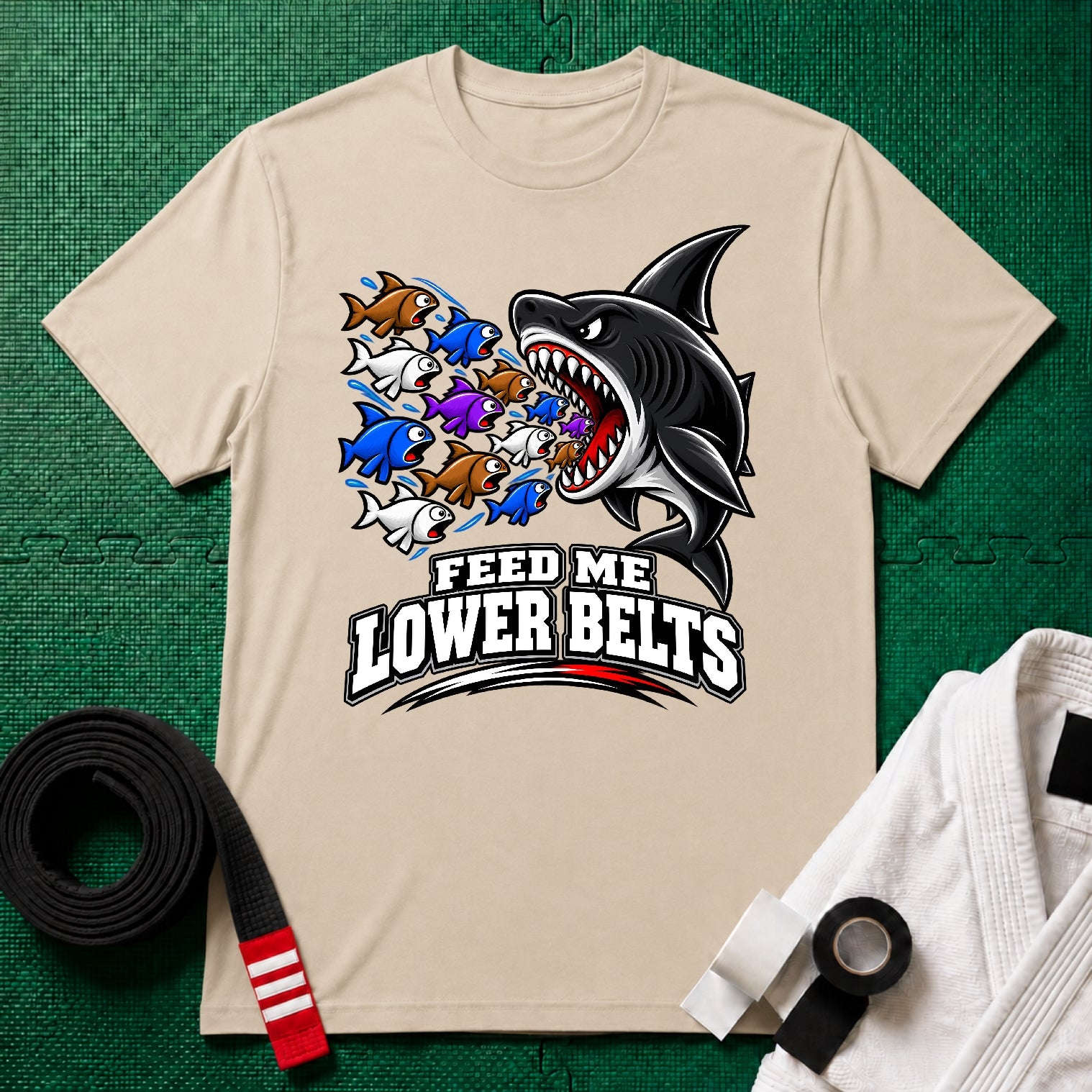 Feed Me Black Belt T-Shirt