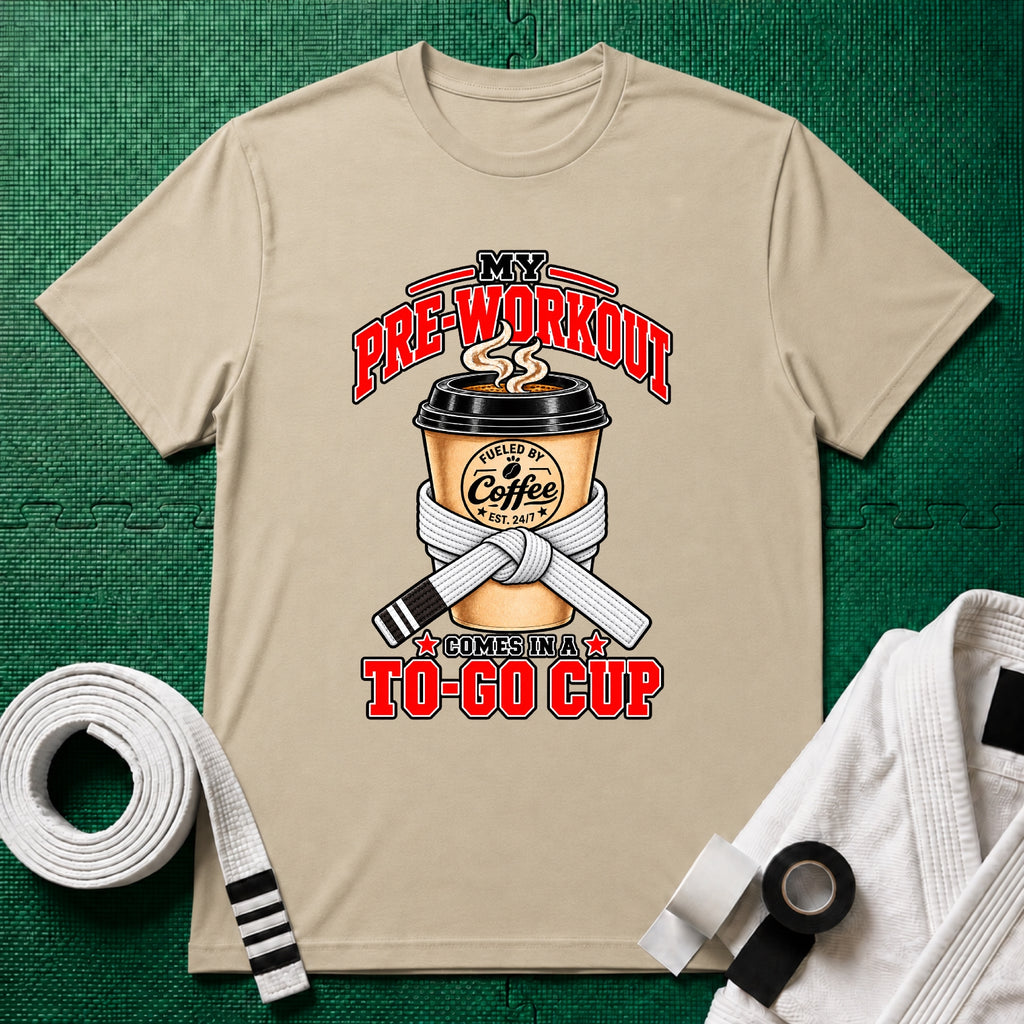 To Go Cup White Belt T-Shirt