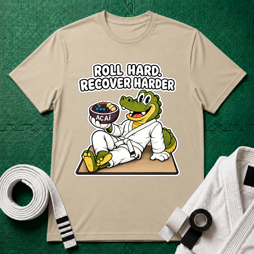Roll Hard White Belt T-Shirt