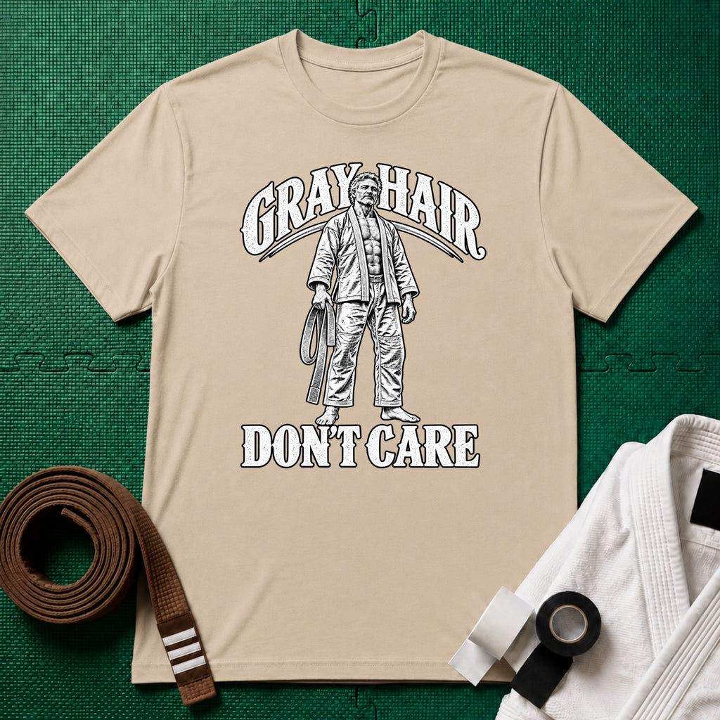 Grey Hair Don't Care T-Shirt, Sand