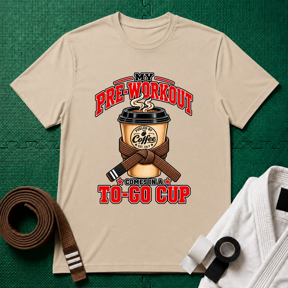 To Go Cup Brown Belt T-Shirt