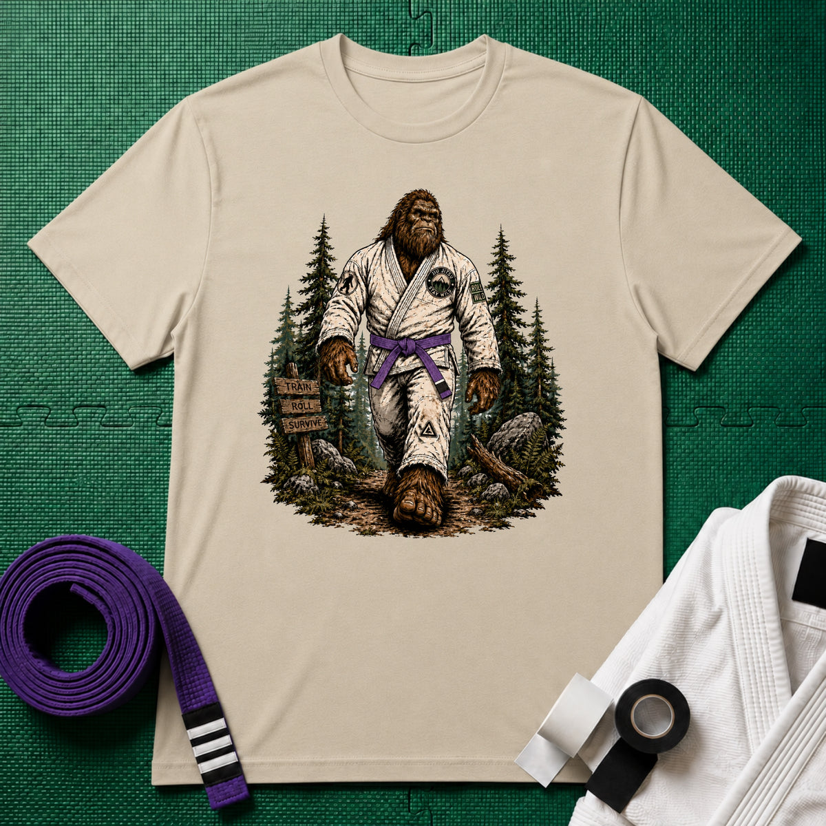 Bigfoot Forest Purple Belt T-Shirt