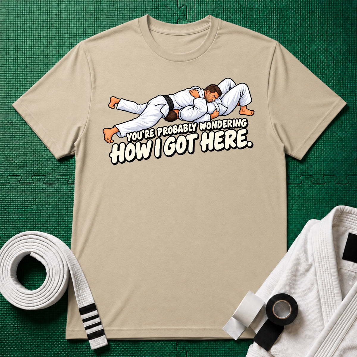 Got Here White Belt T-Shirt