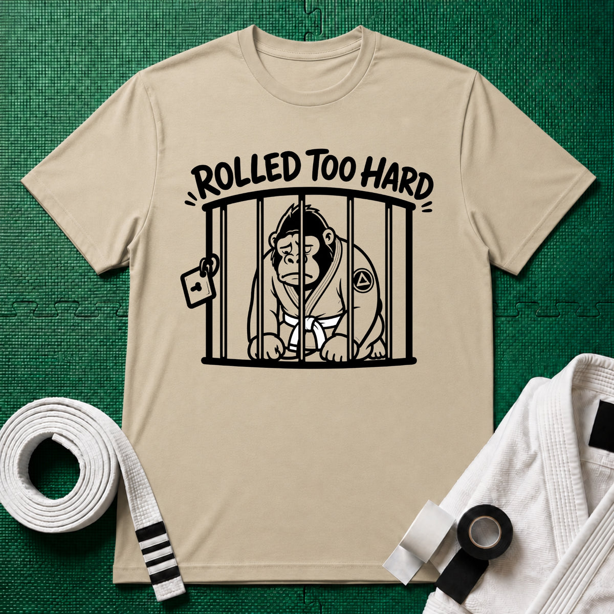 Rolled too Hard White Belt T-Shirt