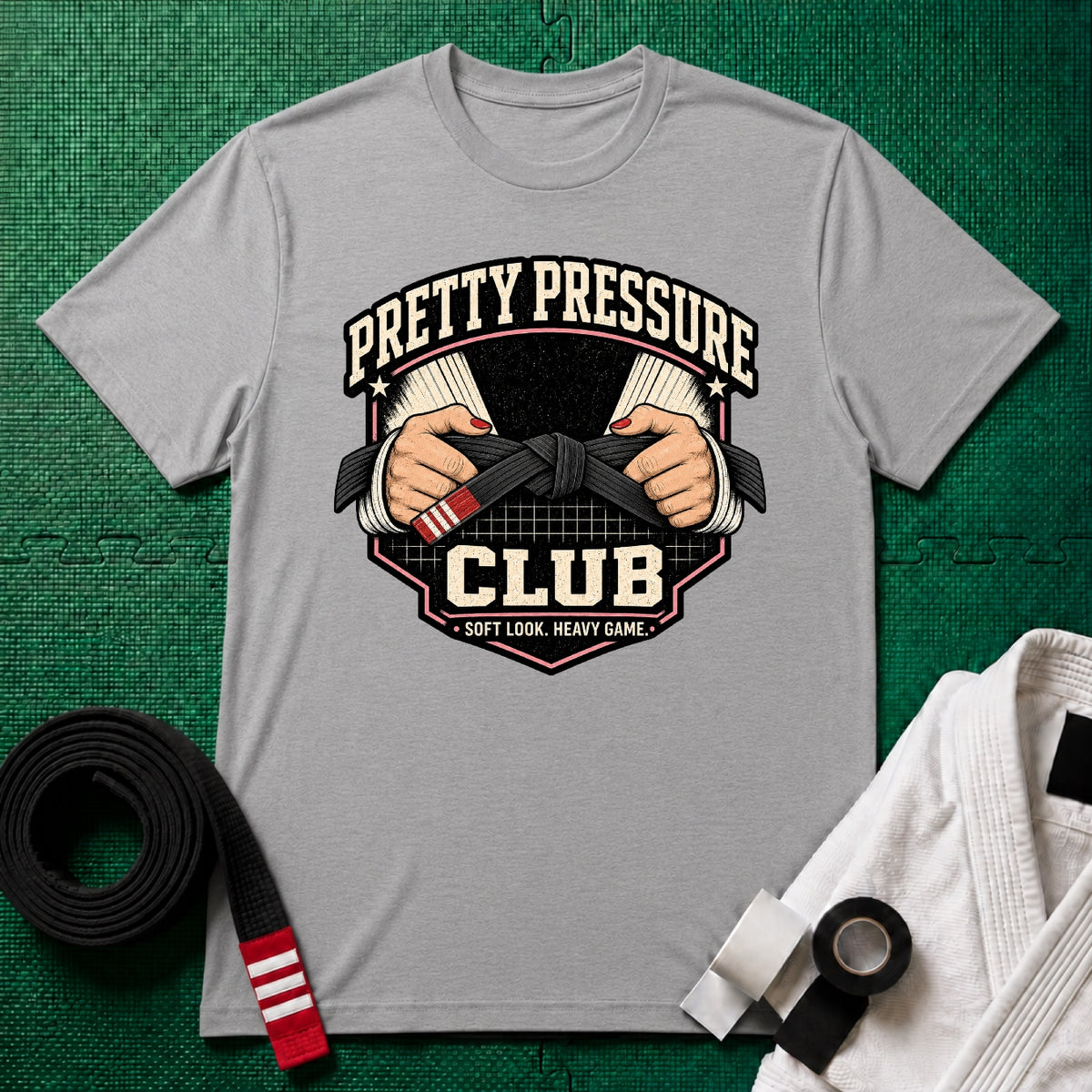 Pretty Pressure Black Belt T-Shirt
