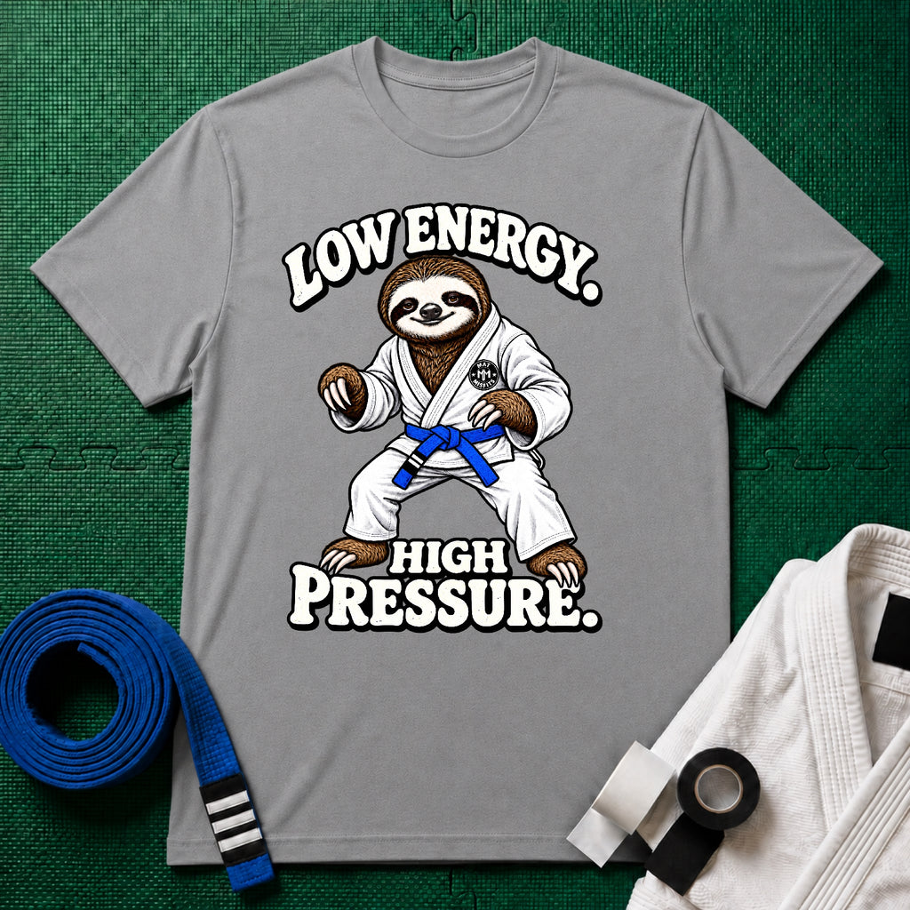 Low Energy Sloth Blue Belt T-Shirt