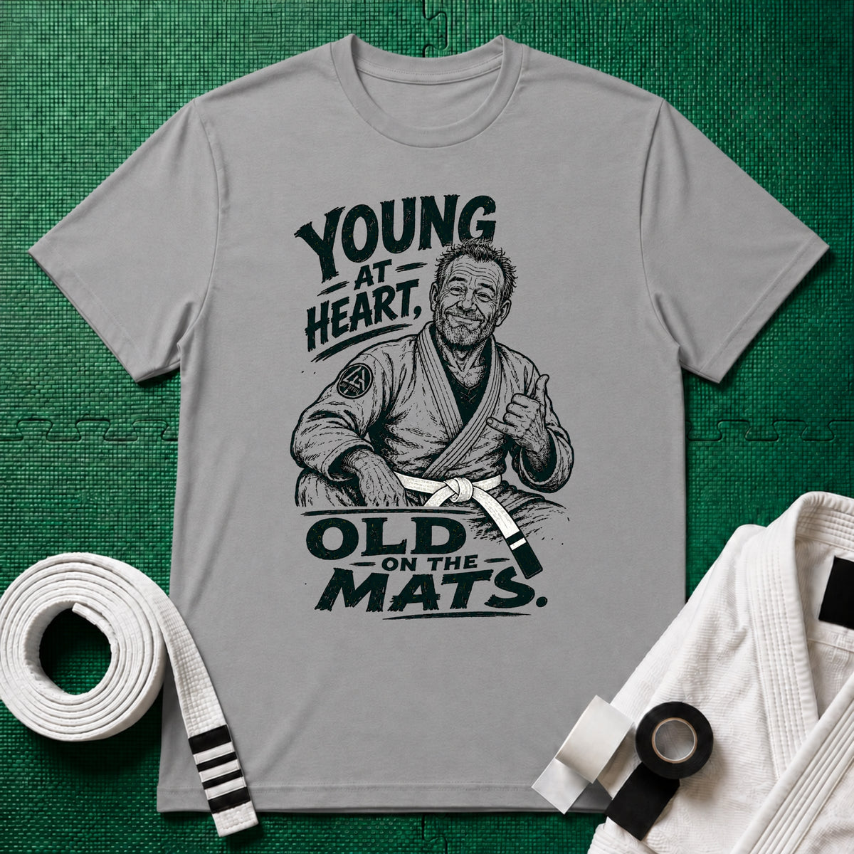 Young at Heart White Belt T-Shirt