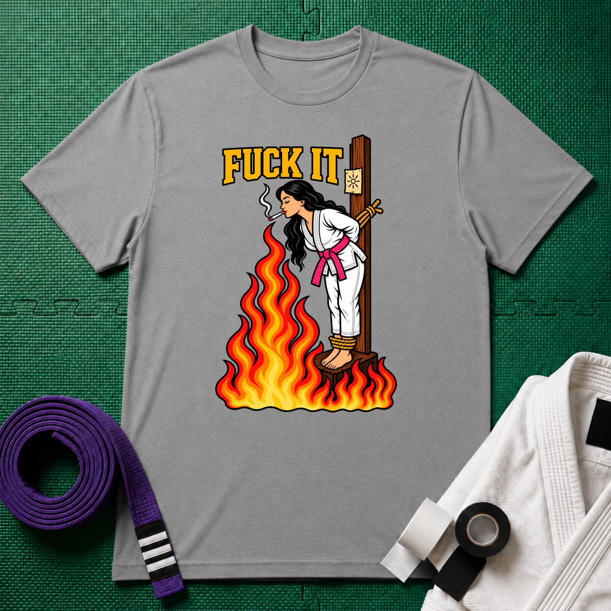 F*ck It T-Shirt (Design 3), Sport Grey