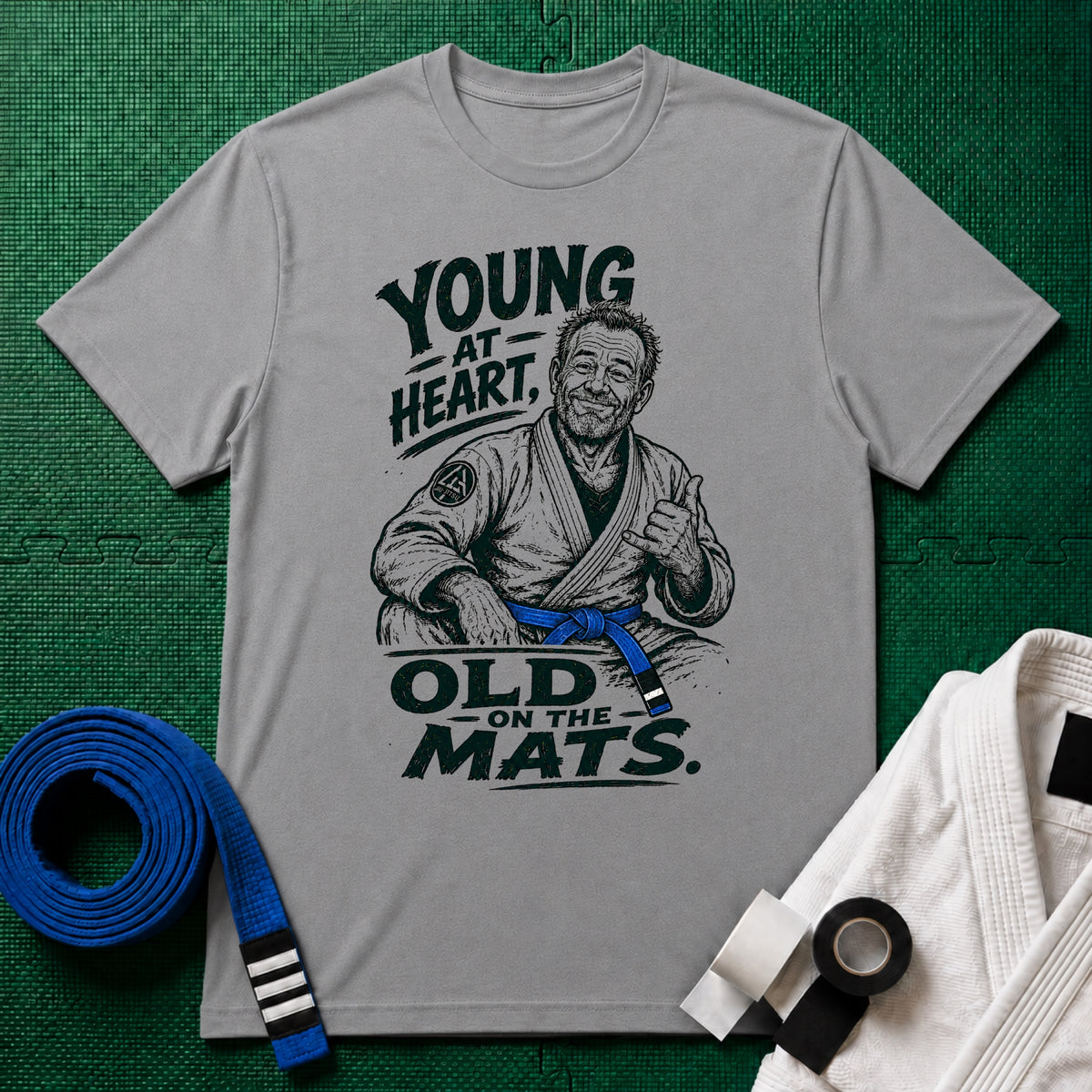 Young at Heart Blue Belt T-Shirt