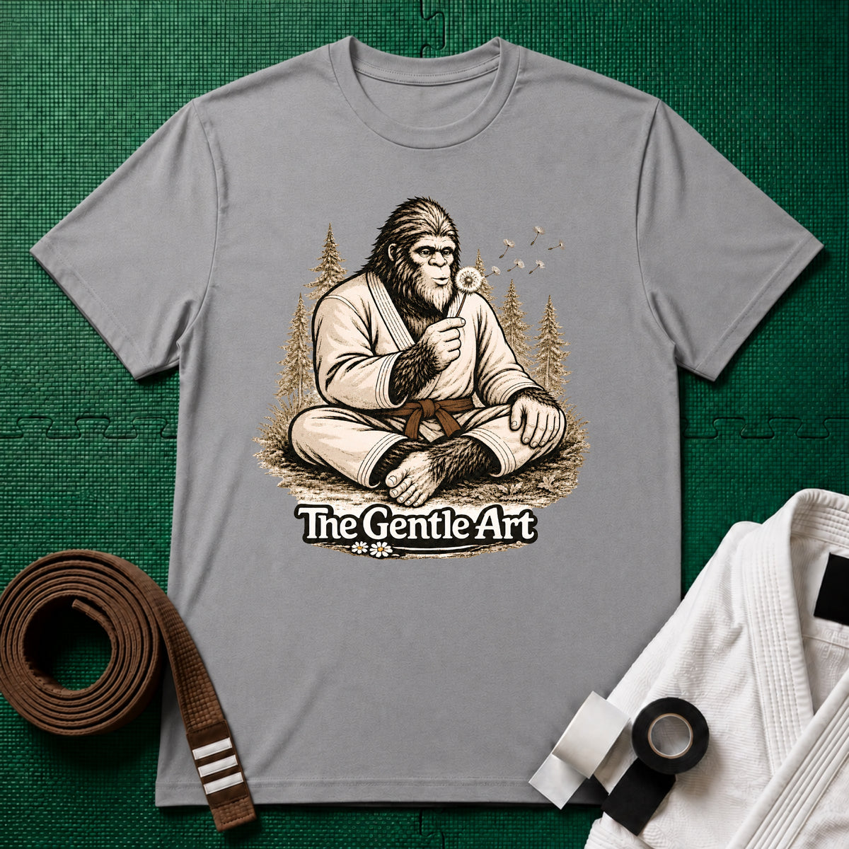 Bigfoot Dandelion Brown Belt T-Shirt