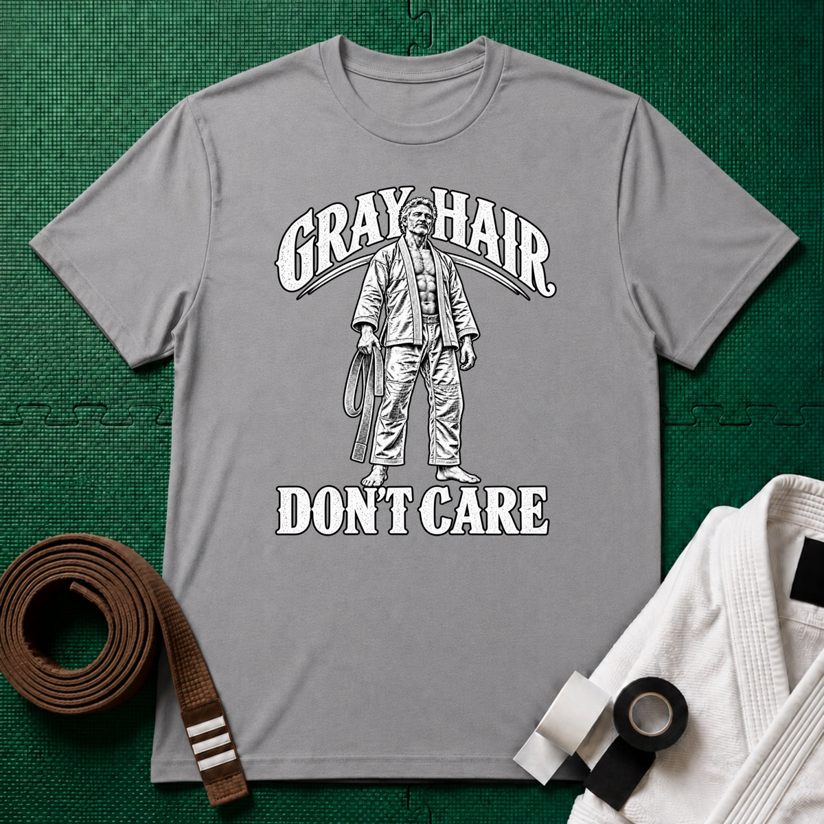 Grey Hair Don't Care T-Shirt, Sport Grey