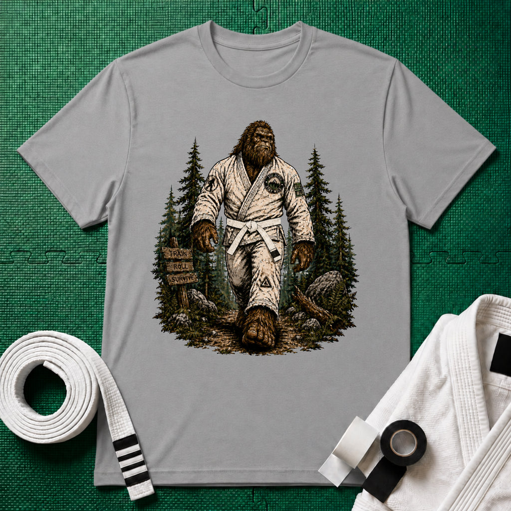 Bigfoot Forest White Belt T-Shirt