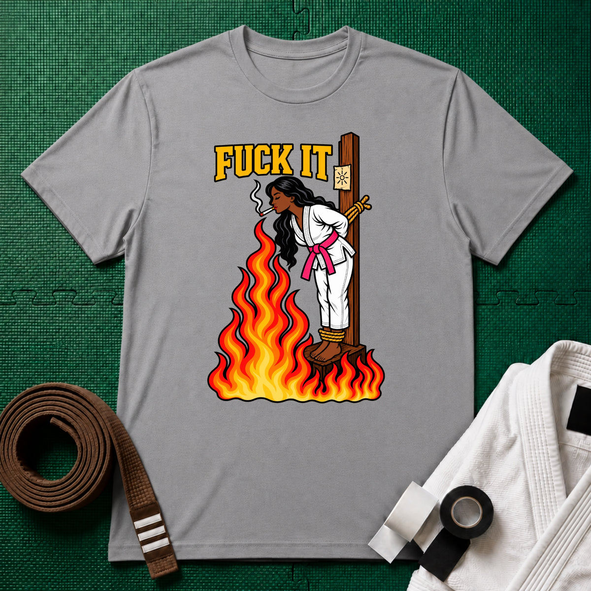 F*ck It T-Shirt (Design 1), Sport Grey