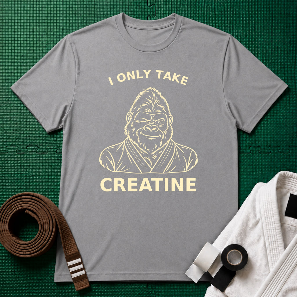 I Only Take Creatine Gorilla T-Shirt, Sport Grey