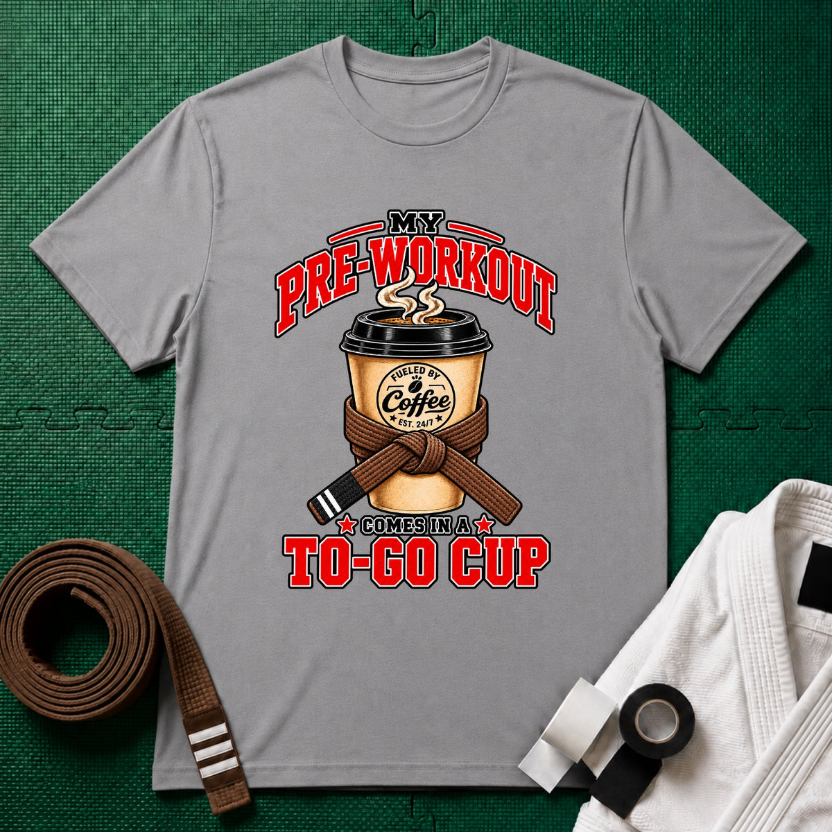 To Go Cup Brown Belt T-Shirt