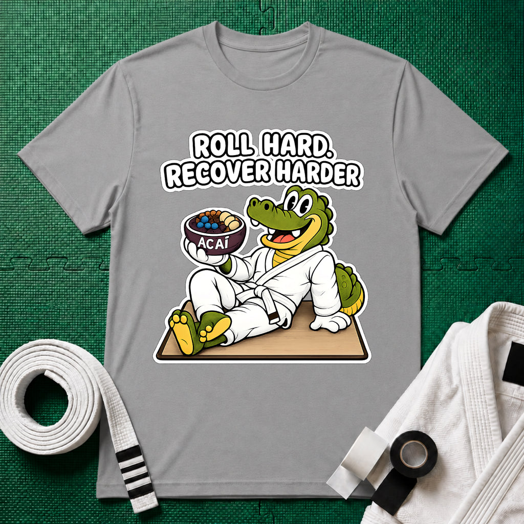 Roll Hard White Belt T-Shirt