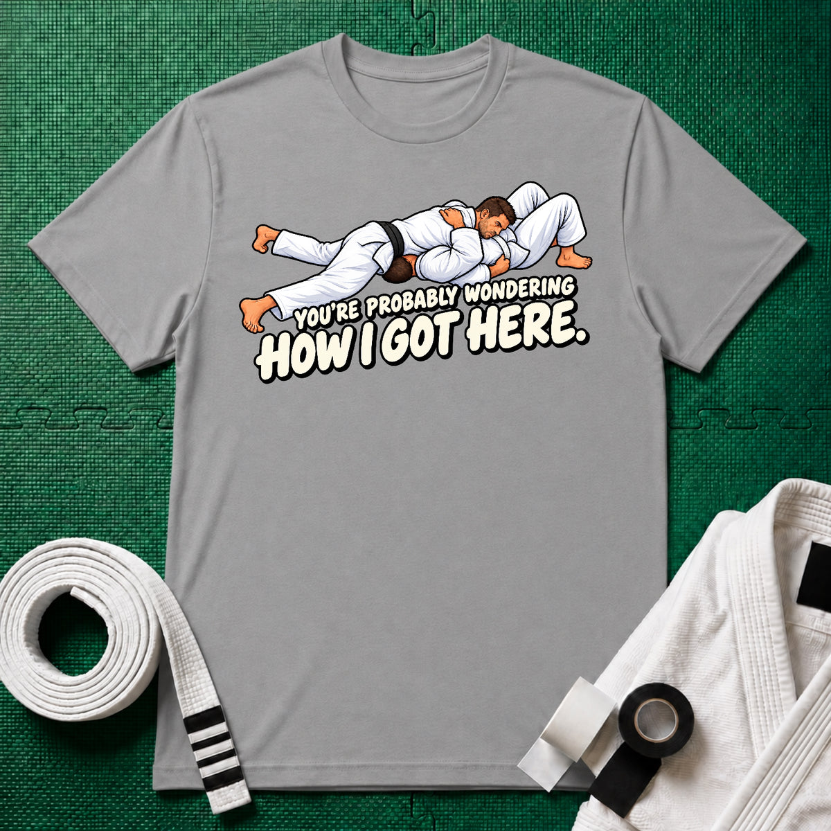 Got Here White Belt T-Shirt