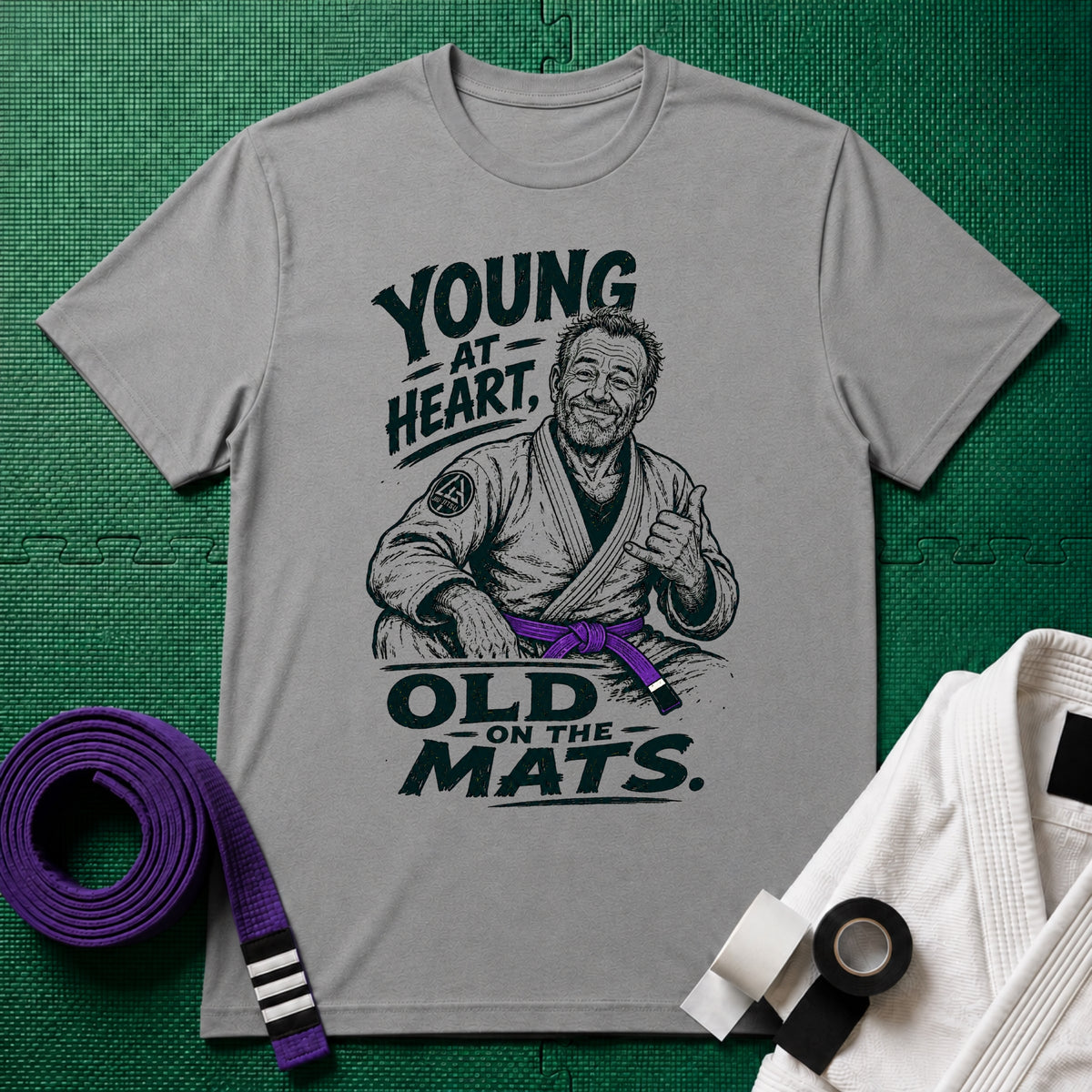 Young at Heart Purple Belt T-Shirt