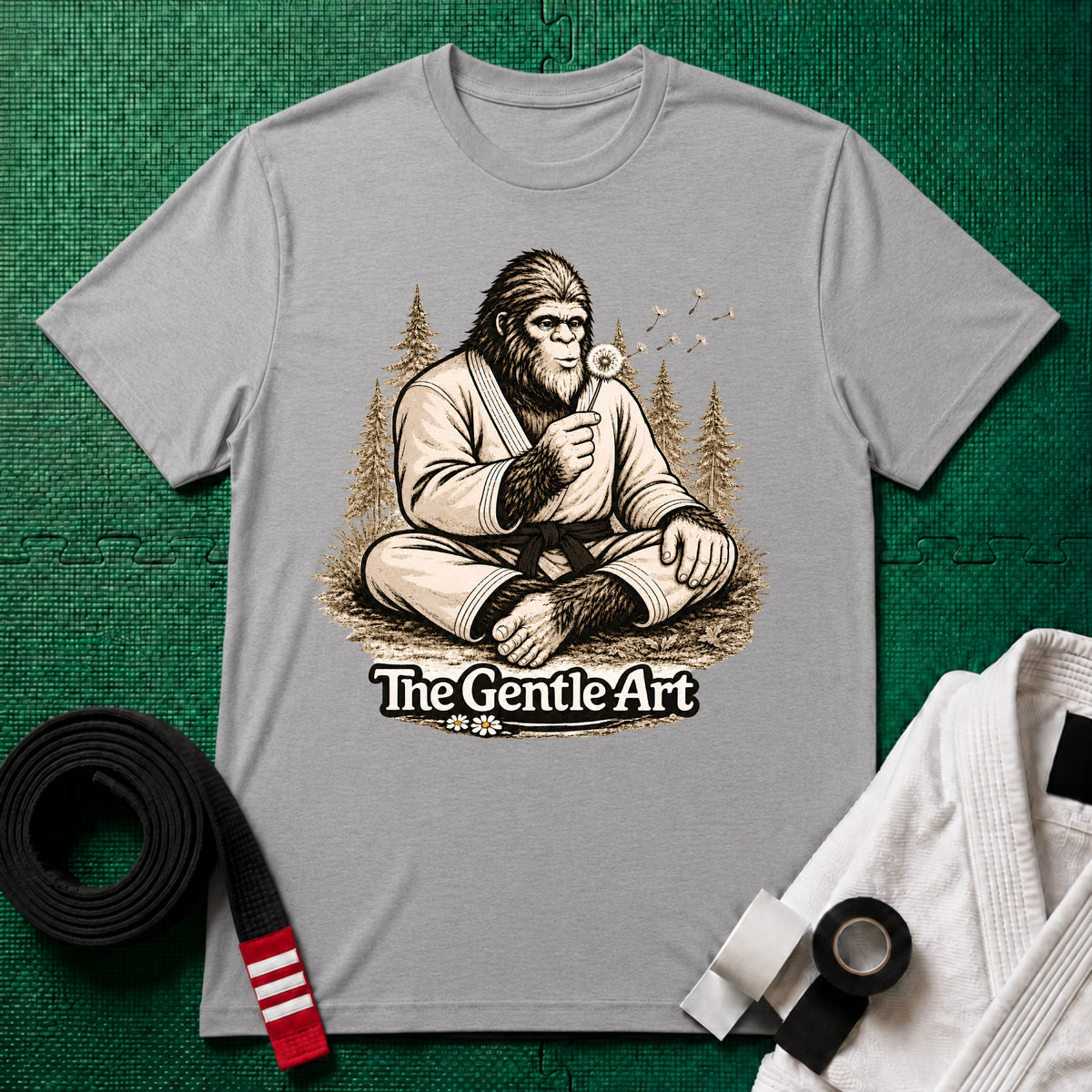 Bigfoot Dandelion Black Belt T-Shirt