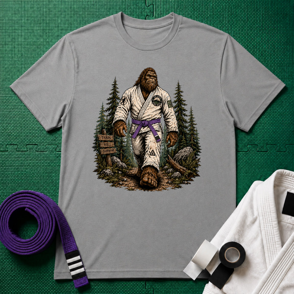 Bigfoot Forest Purple Belt T-Shirt