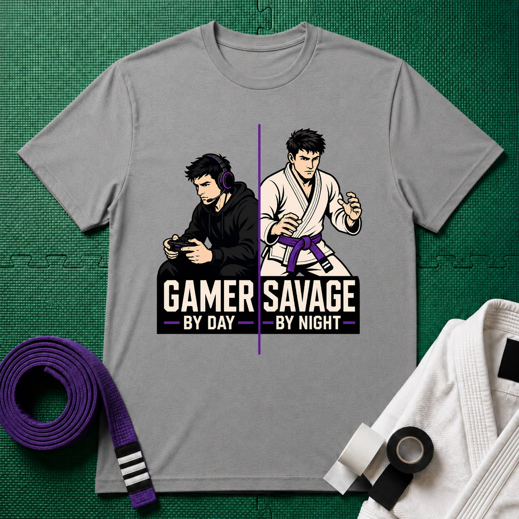 Gamer by Day Purple Belt T-Shirt