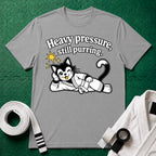 Still Purring White Belt T-Shirt in Sport Grey