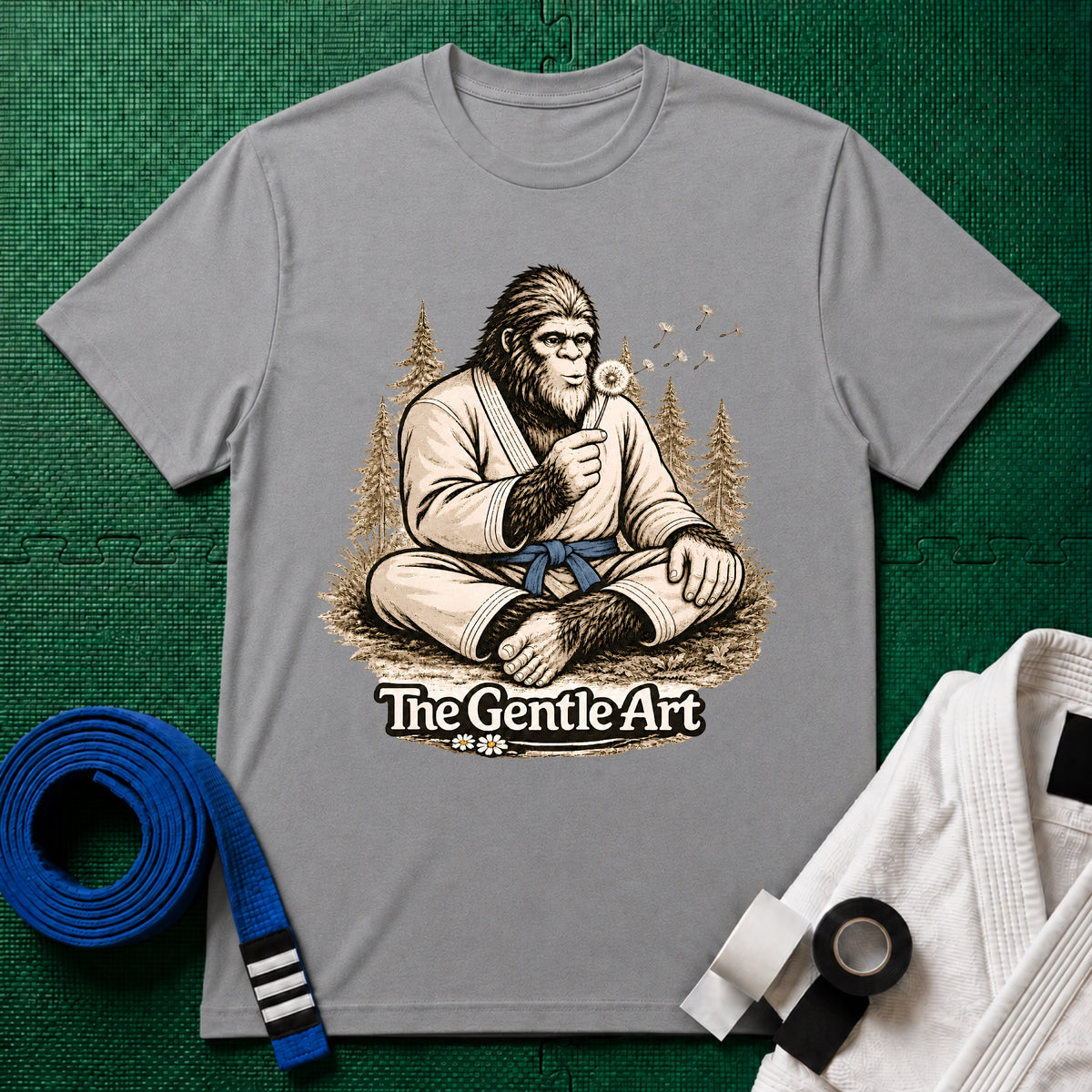 Bigfoot Dandelion Blue Belt T-Shirt