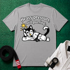 Still Purring Black Belt T-Shirt in Sport Grey