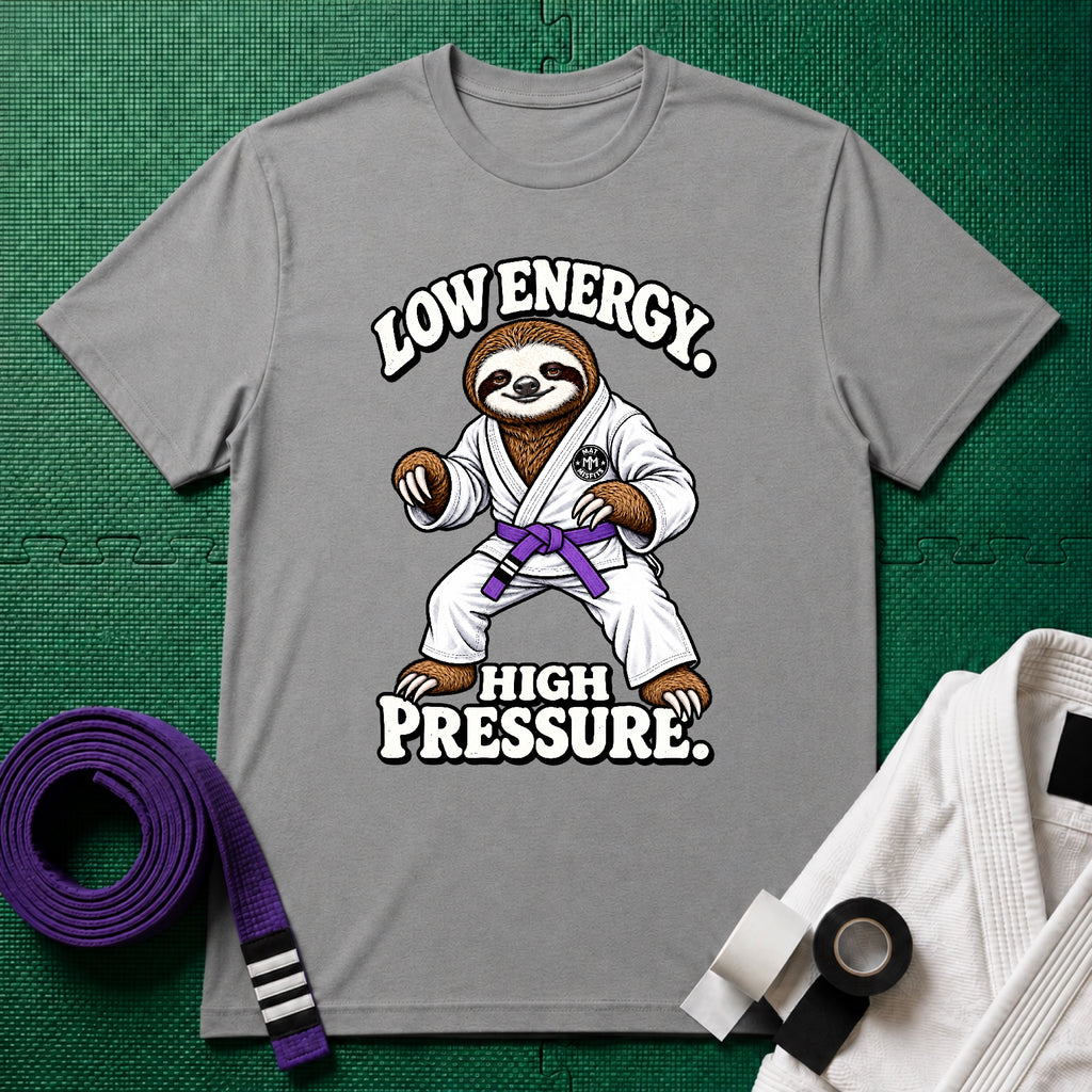 Low Energy Sloth Purple Belt T-Shirt
