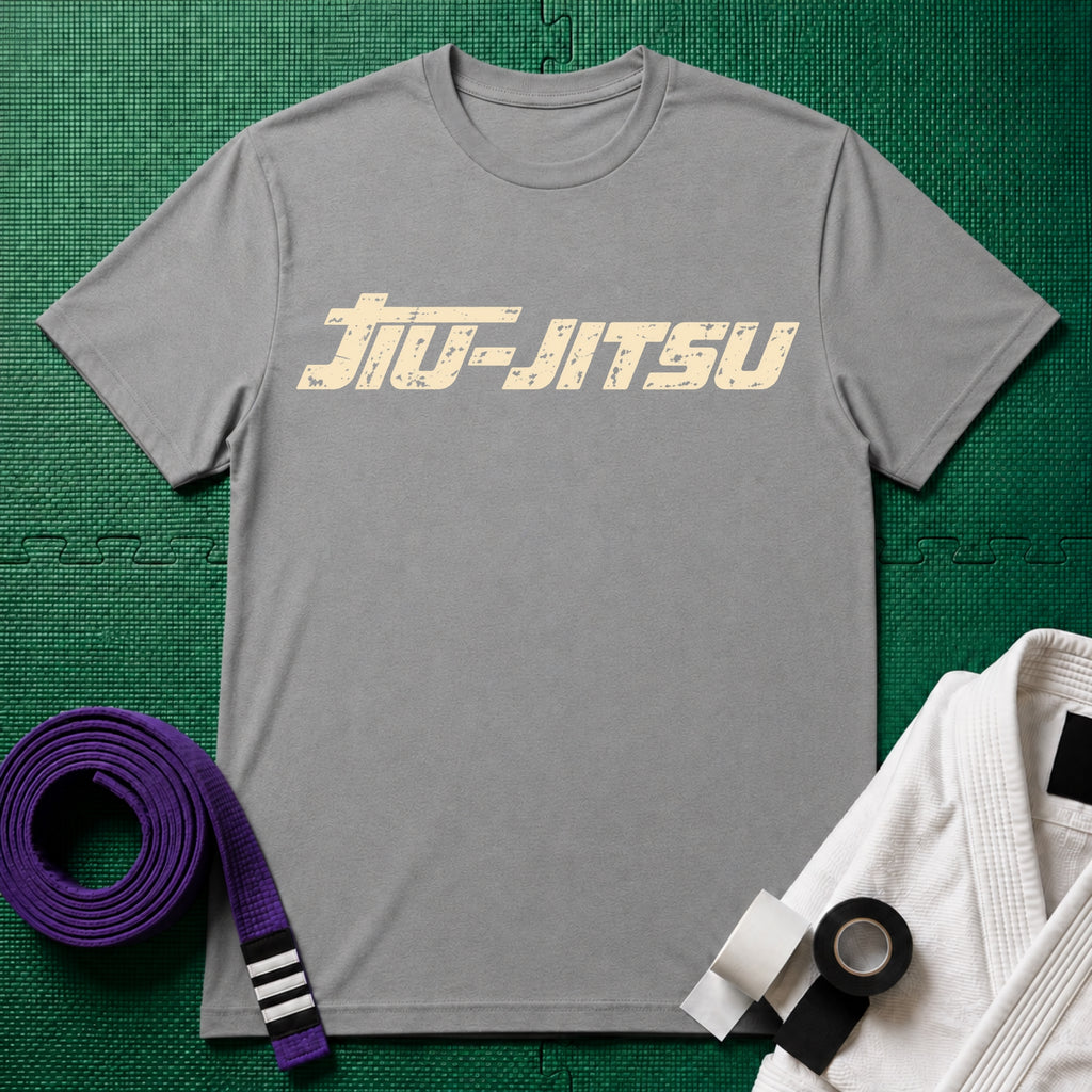 Jiu-Jitsu Text T-Shirt in Sport Grey