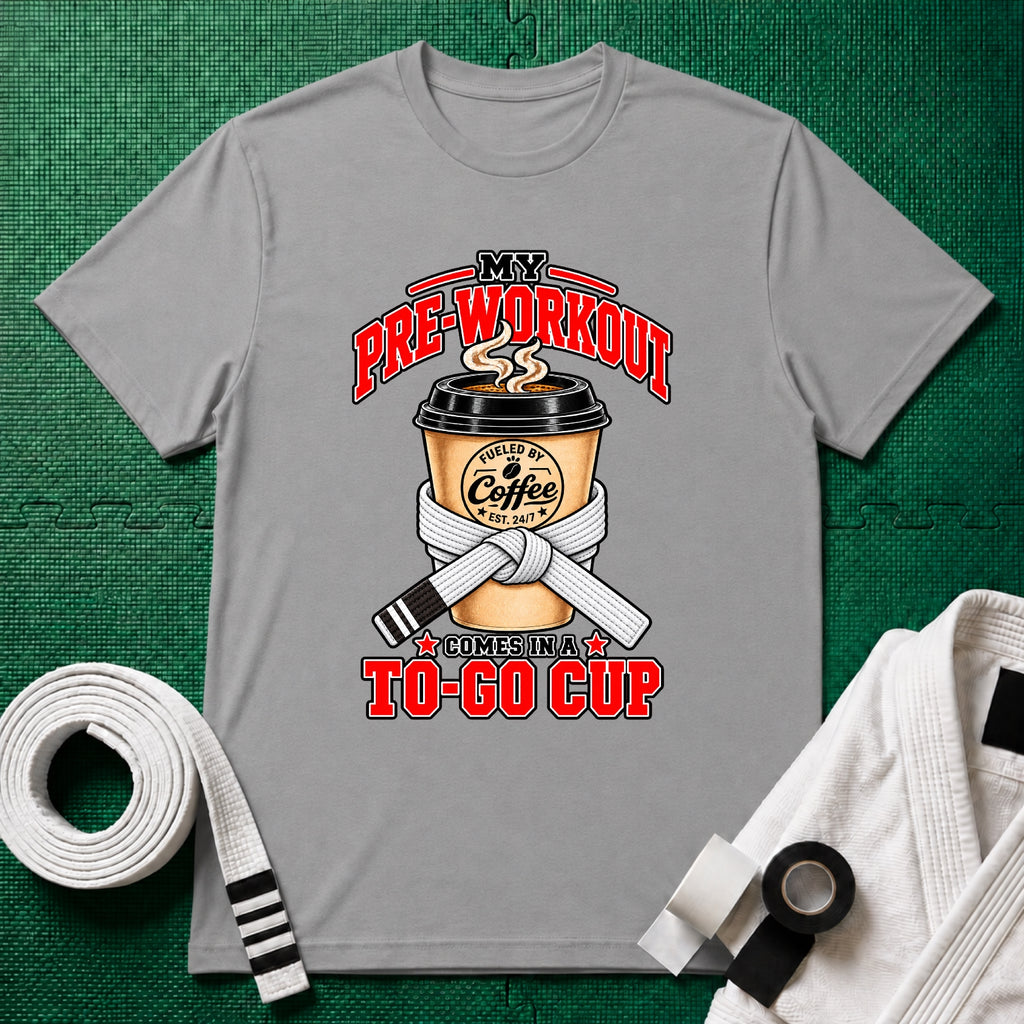 To Go Cup White Belt T-Shirt