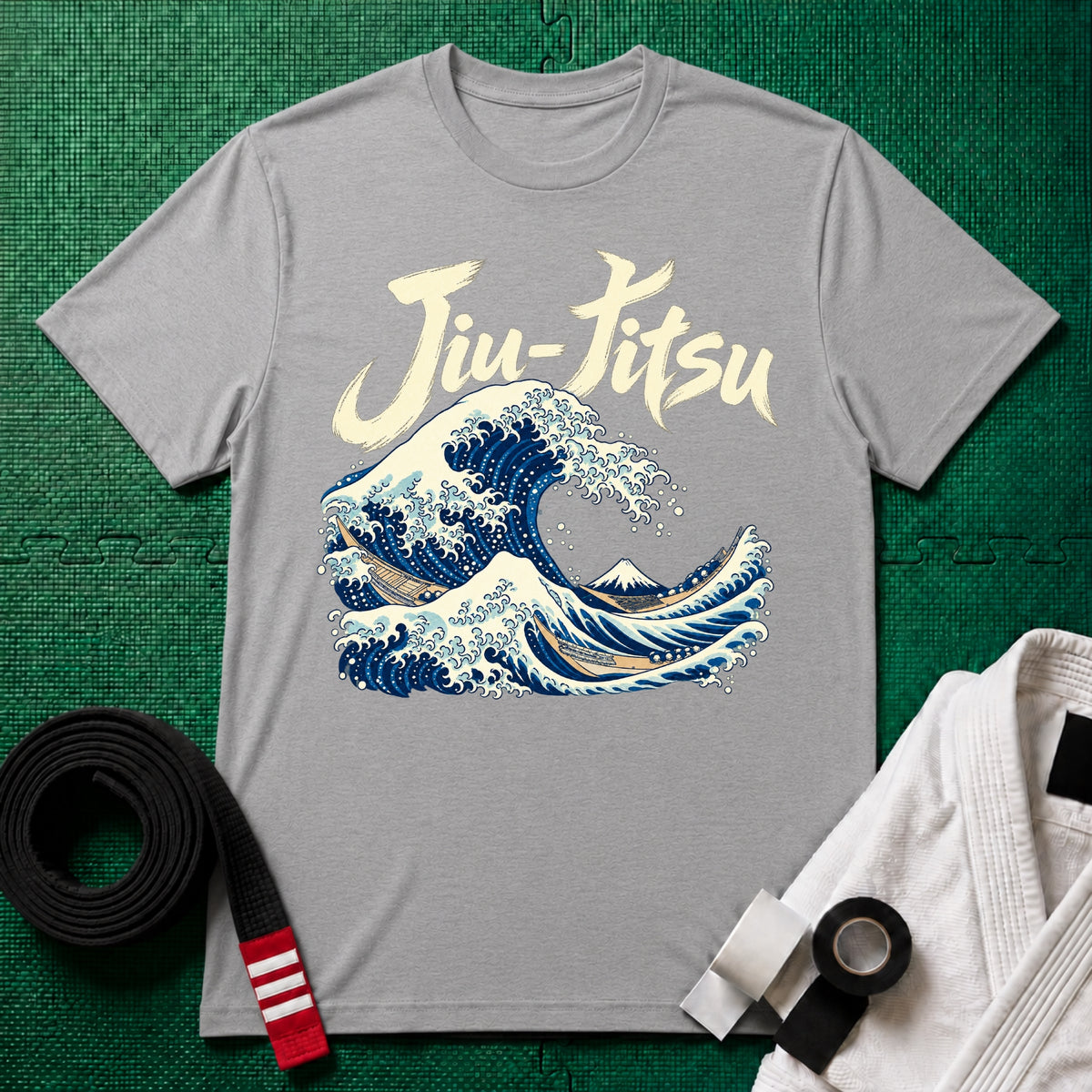 Jiu-Jitsu Wave T-Shirt, Sport Grey