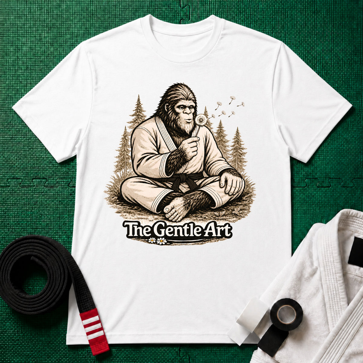 Bigfoot Dandelion Black Belt T-Shirt