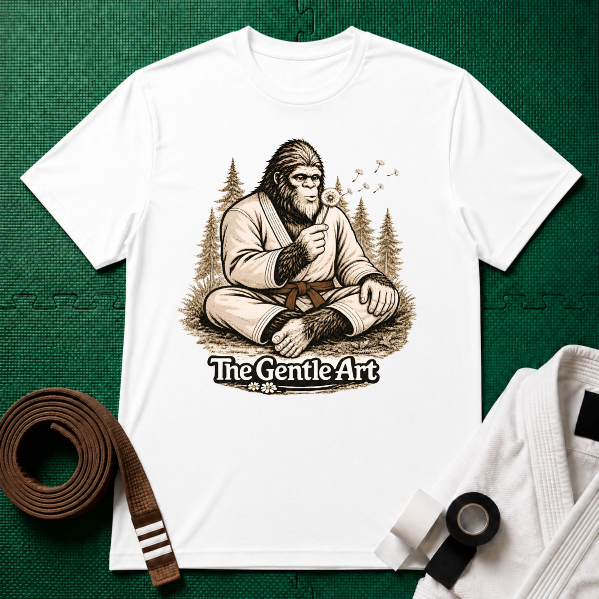 Bigfoot Dandelion Brown Belt T-Shirt