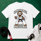 Low Energy Sloth Black Belt T-Shirt