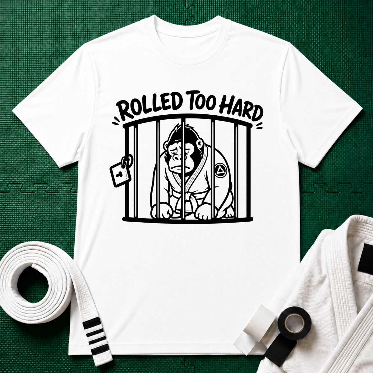Rolled too Hard White Belt T-Shirt