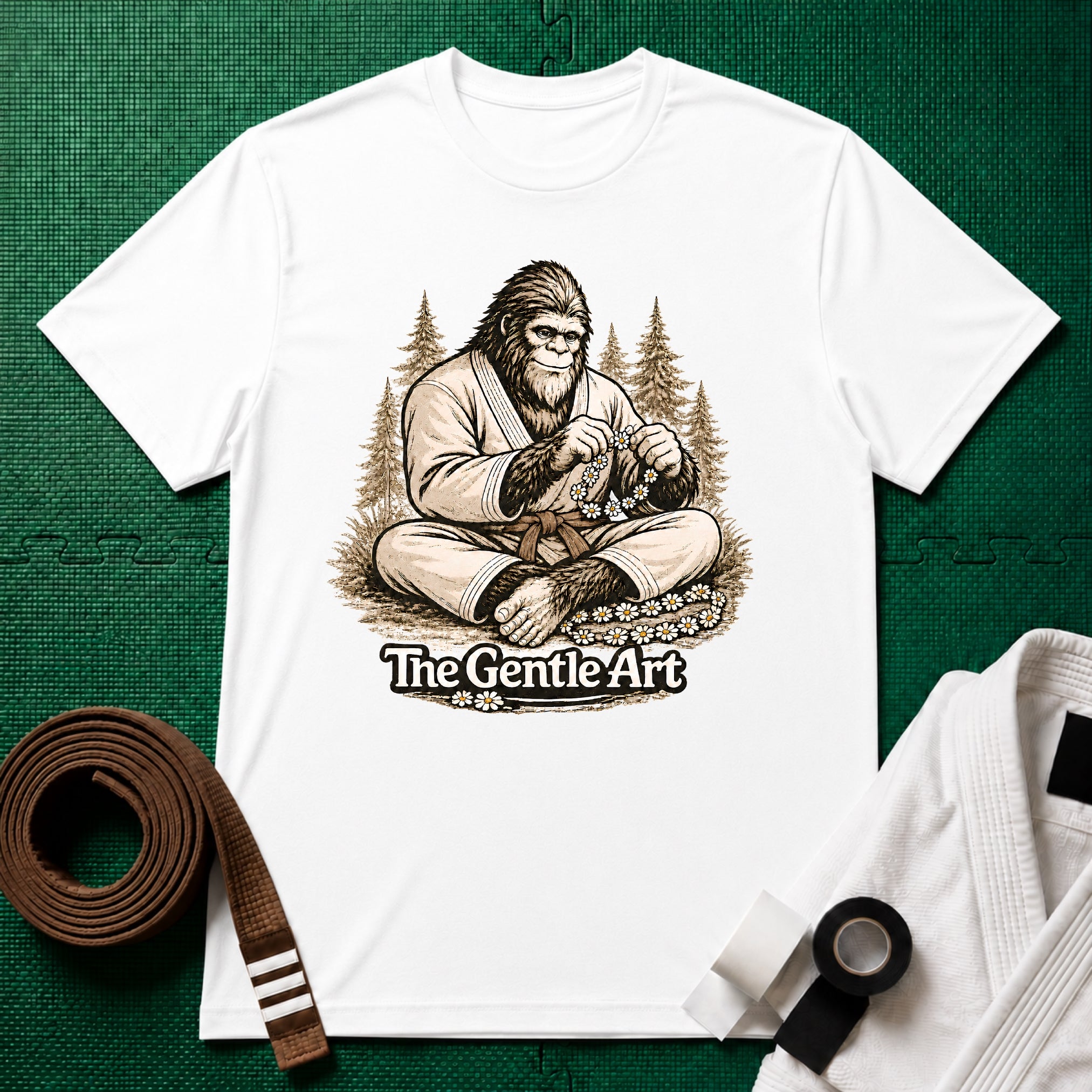Bigfoot Daisy Brown Belt T-Shirt