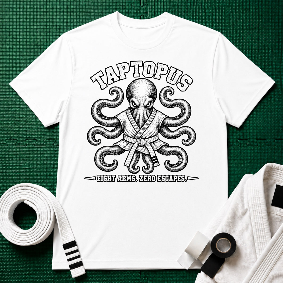Taptopus White Belt T-Shirt