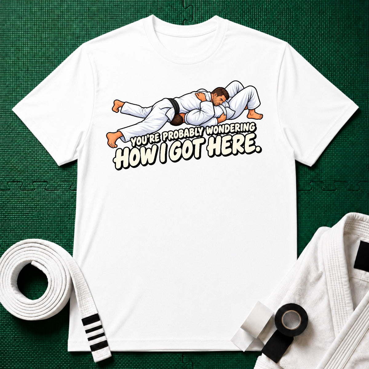 Got Here White Belt T-Shirt