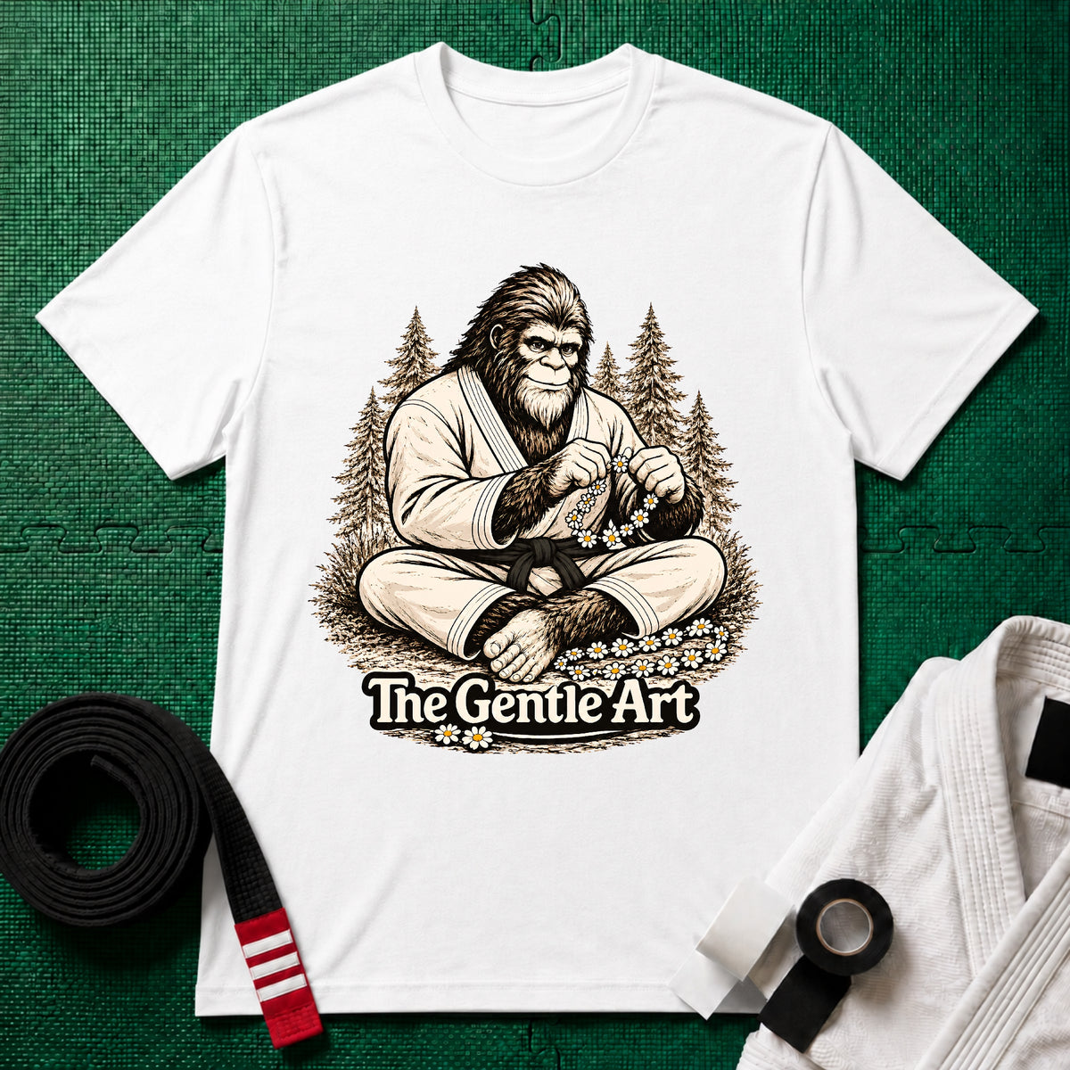 Bigfoot Daisy Black Belt T-Shirt