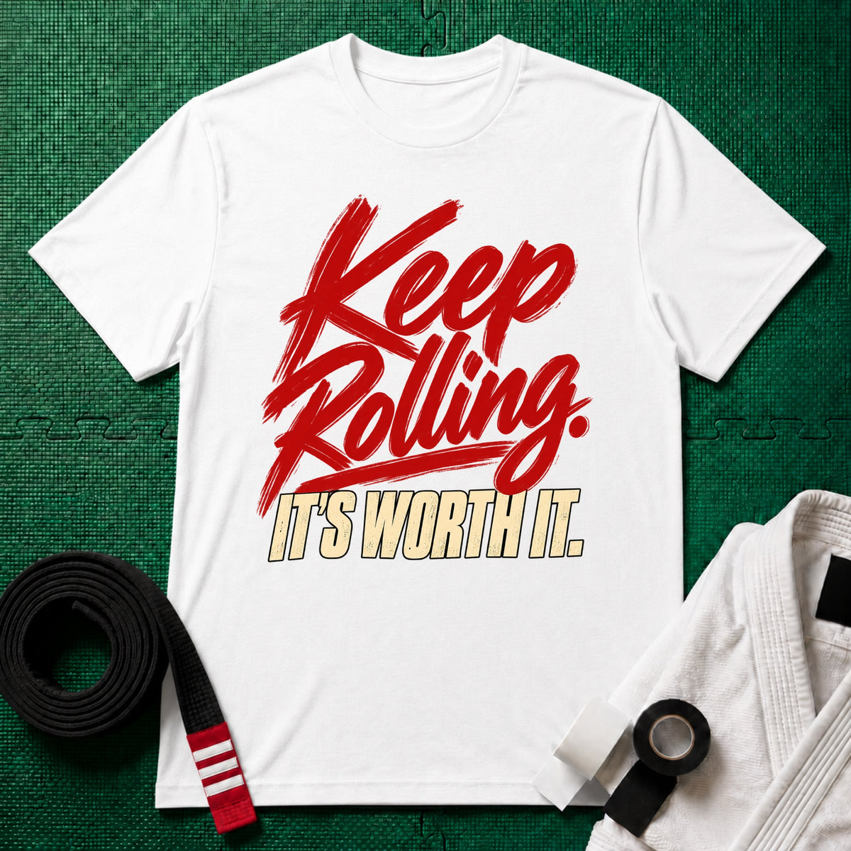 Keep Rolling, It's Worth It Script T-Shirt